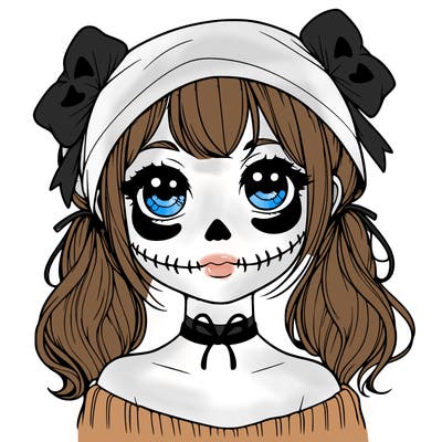 realistic girl halloween