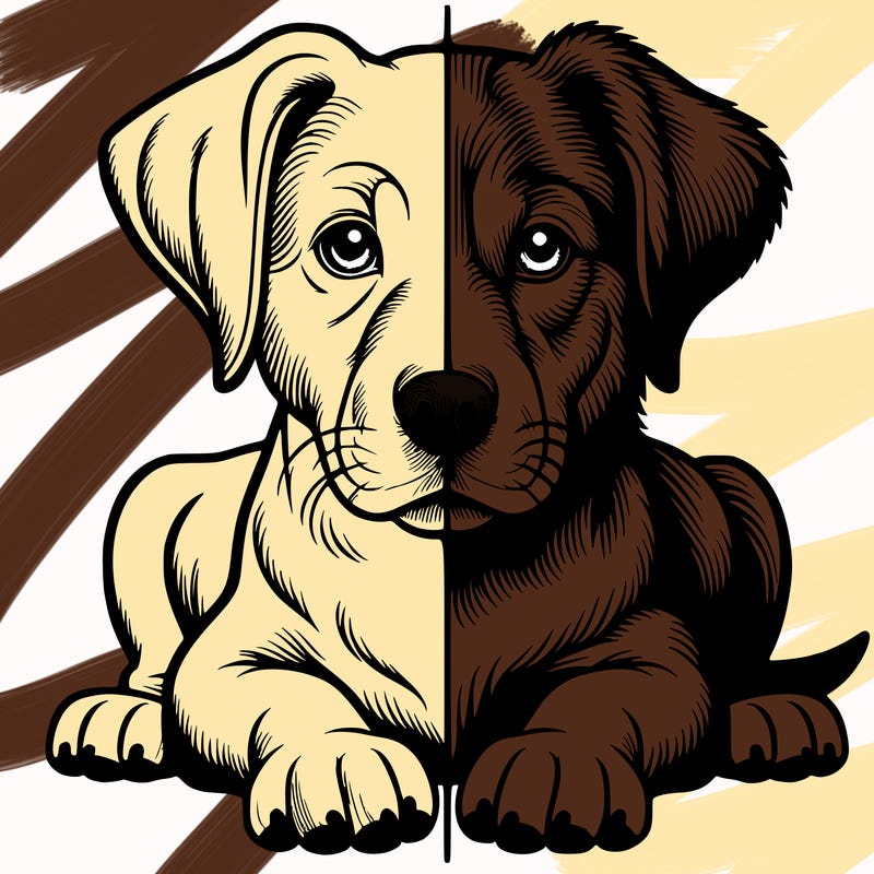 realistic dog split picture