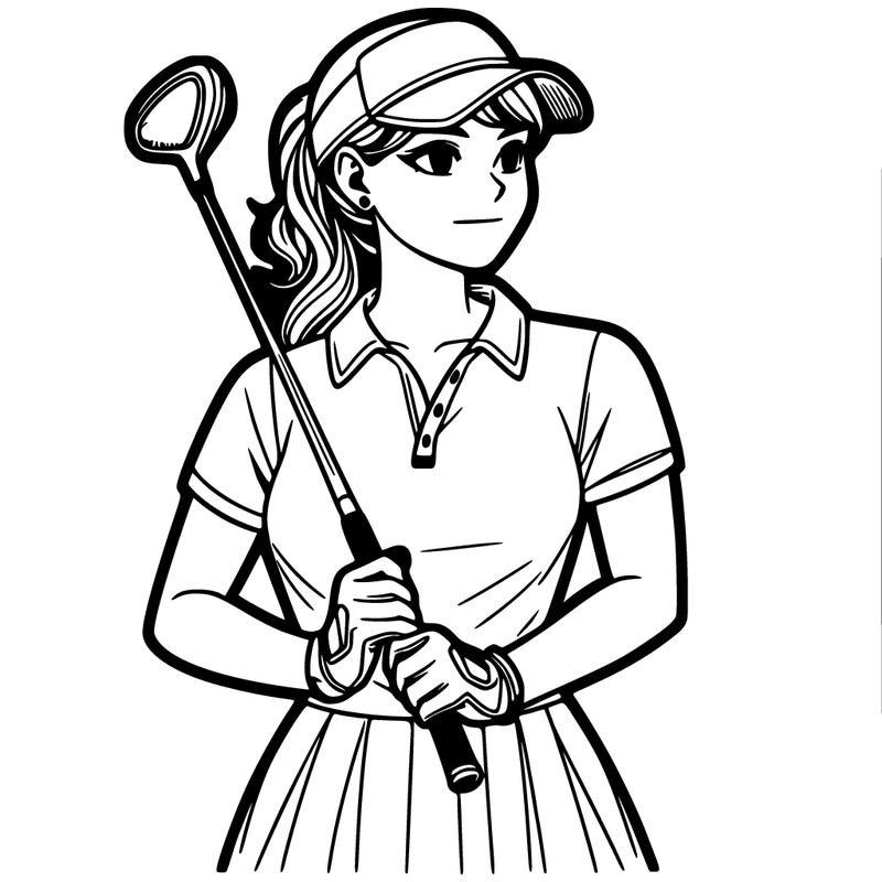 a woman golfer