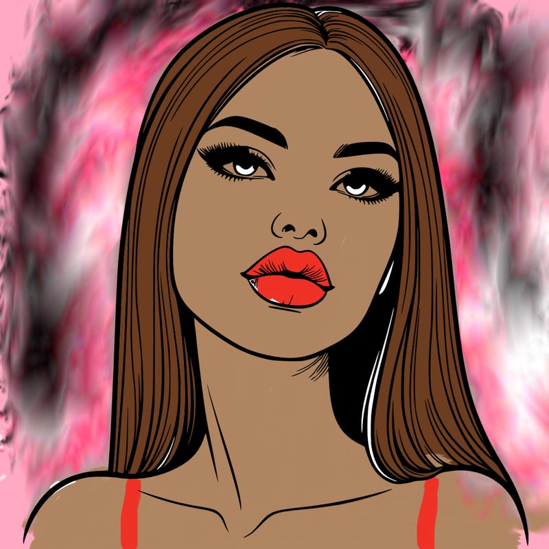 realistic woman with full lips