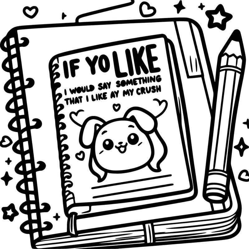 a notebook that says if you like, i would say something that like about my crush