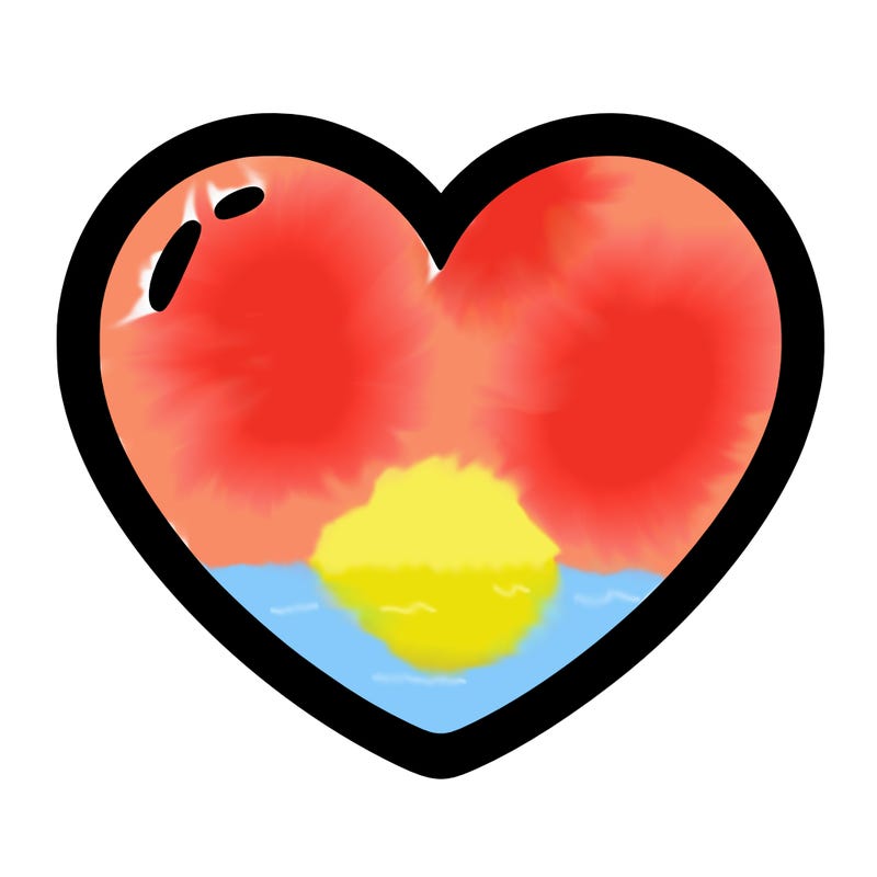 a blank heart