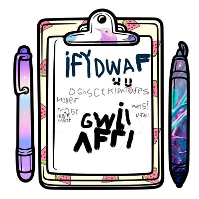 blank clip board with pen