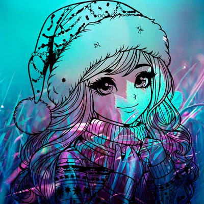 realistic christmas girl