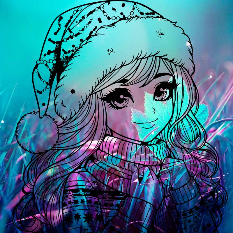 realistic christmas girl