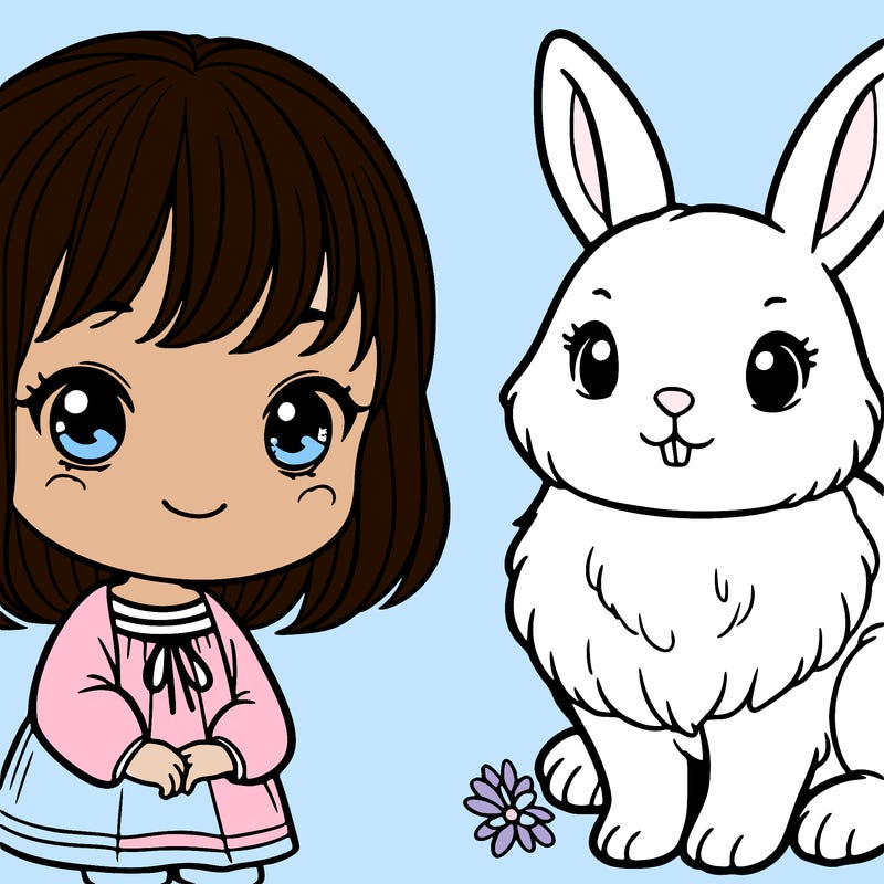 girl with bunny