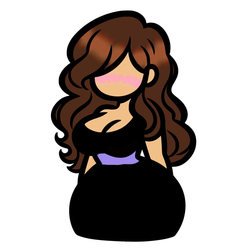 curvy woman with hair