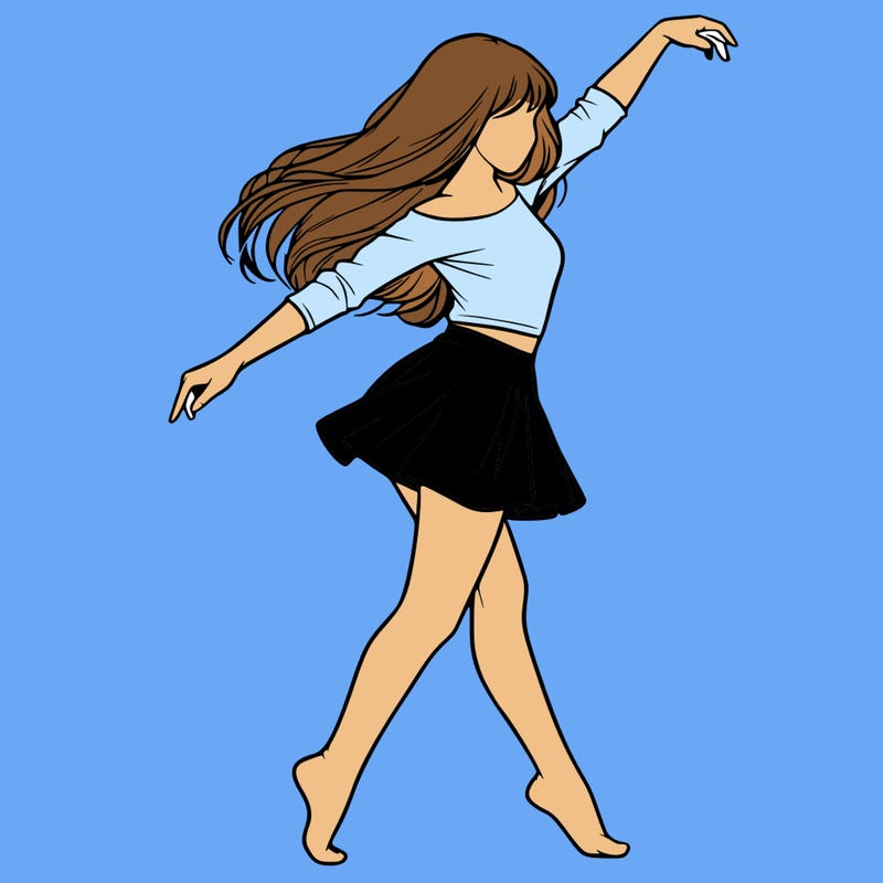 realistic girl danceing