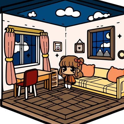 cute room with perspective