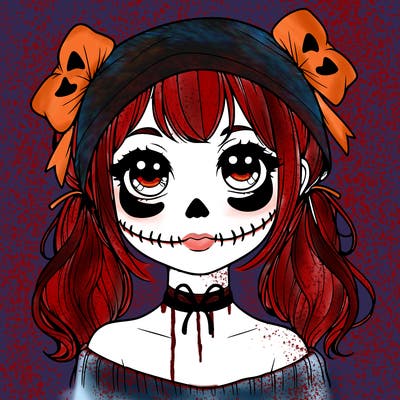 realistic girl halloween
