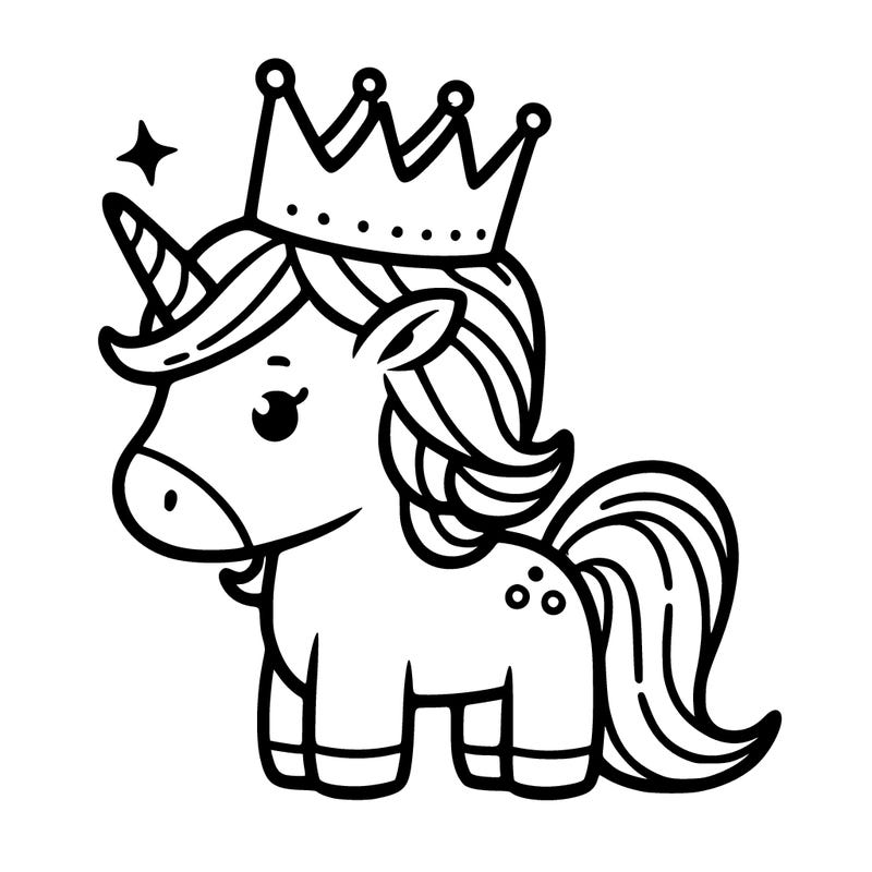 unicorn with crown