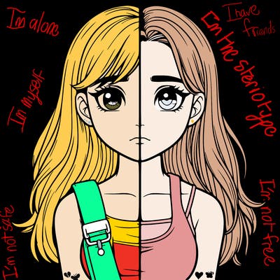 realistic girl split