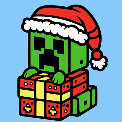 christmas minecraft creeper