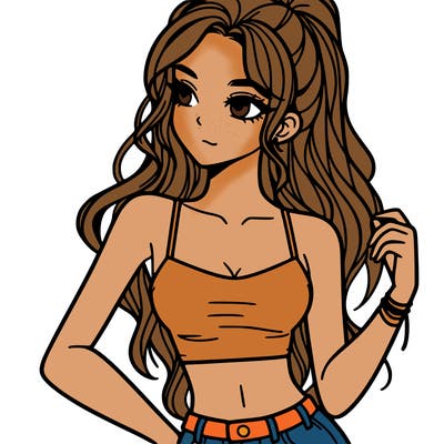 girl in crop top