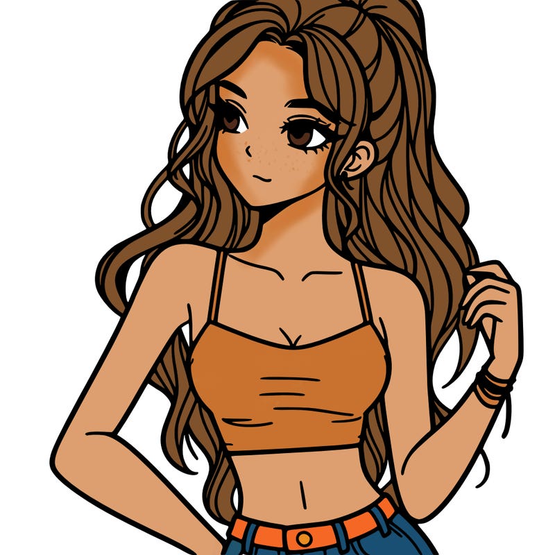 girl in crop top