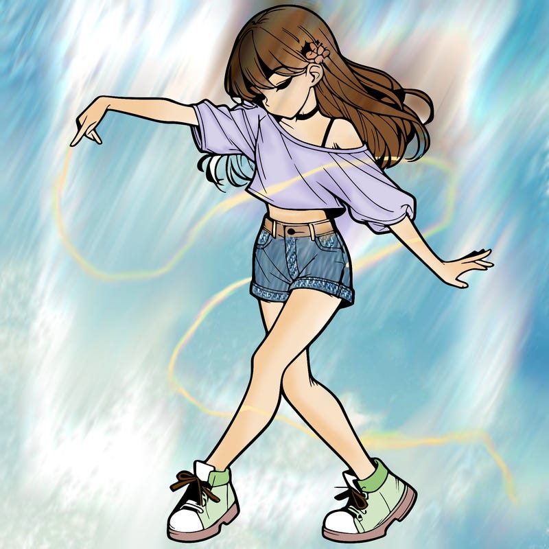 realistic girl danceing