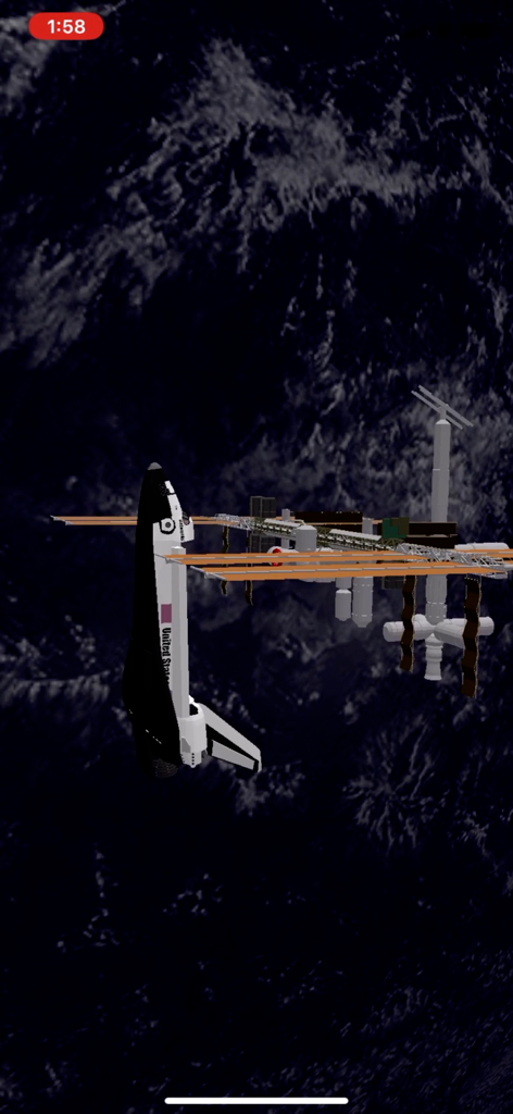 Space Shuttle AR - Space Shuttle docked to the International Space Station in Augmented Reality