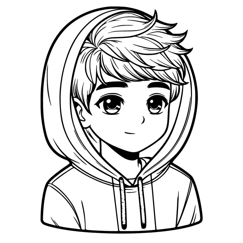realistic boy with a hoddie on