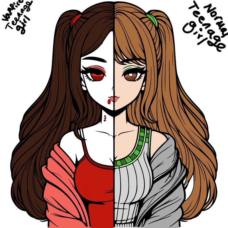 realistic girl split