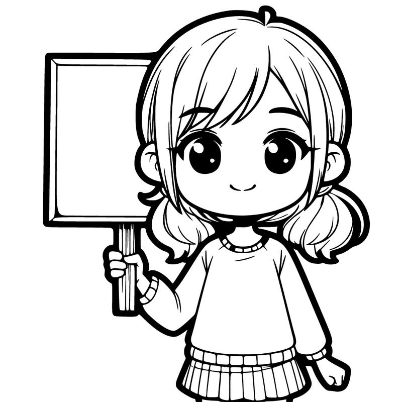 girl holding sign