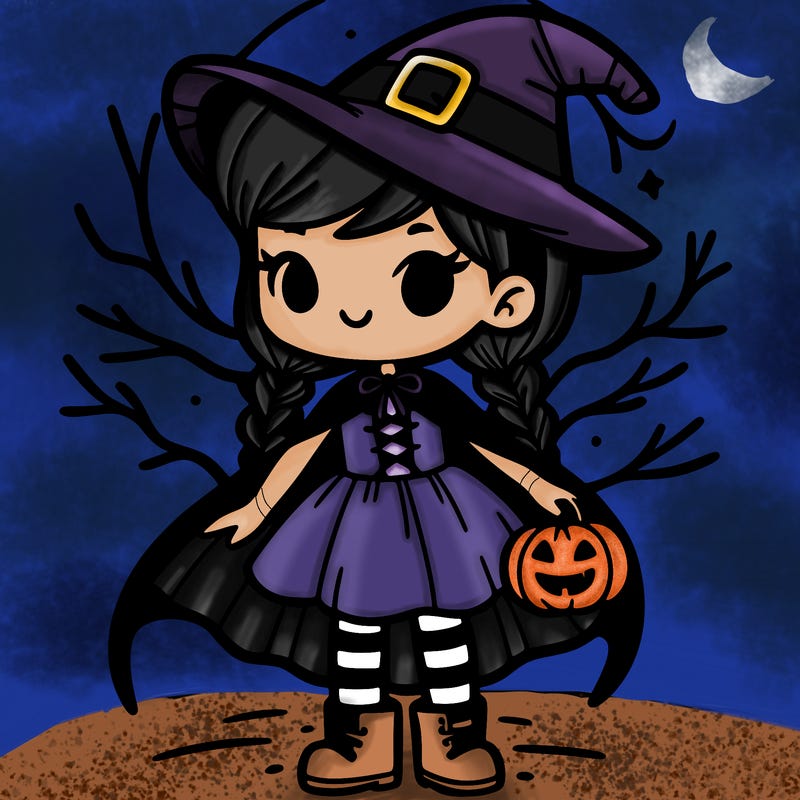 girl in a halloween costume