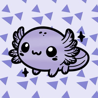 cute easy baby axolotl