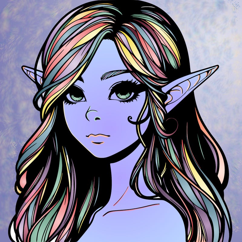 elf girl realistic dark fantasy