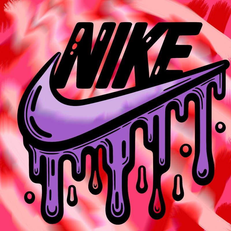 dripping nike logo