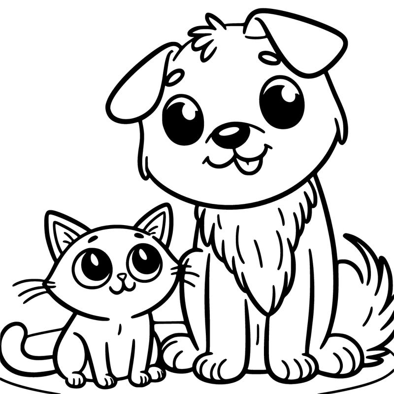 a dog with a cat