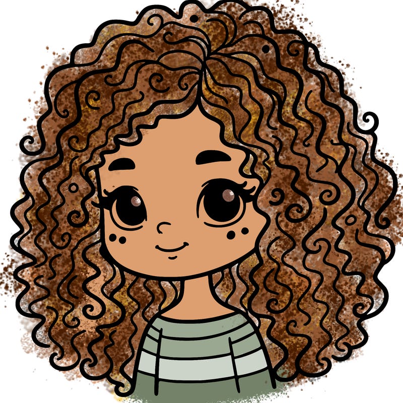 girl with curly hair