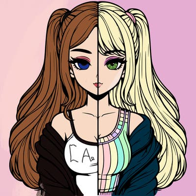 realistic girl split