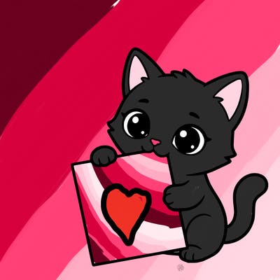 a small cat with a blank sheet of paper in its hand. the cat is sooooooo cute!