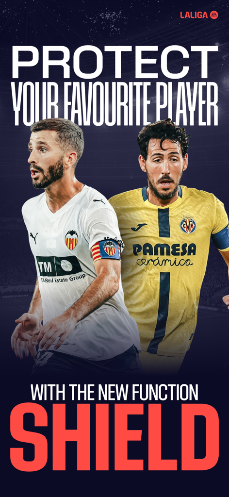 Banner promocional de la aplicación LALIGA FANTASY soccer manager para la nueva función de Escudo.