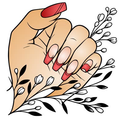 nails with french tip