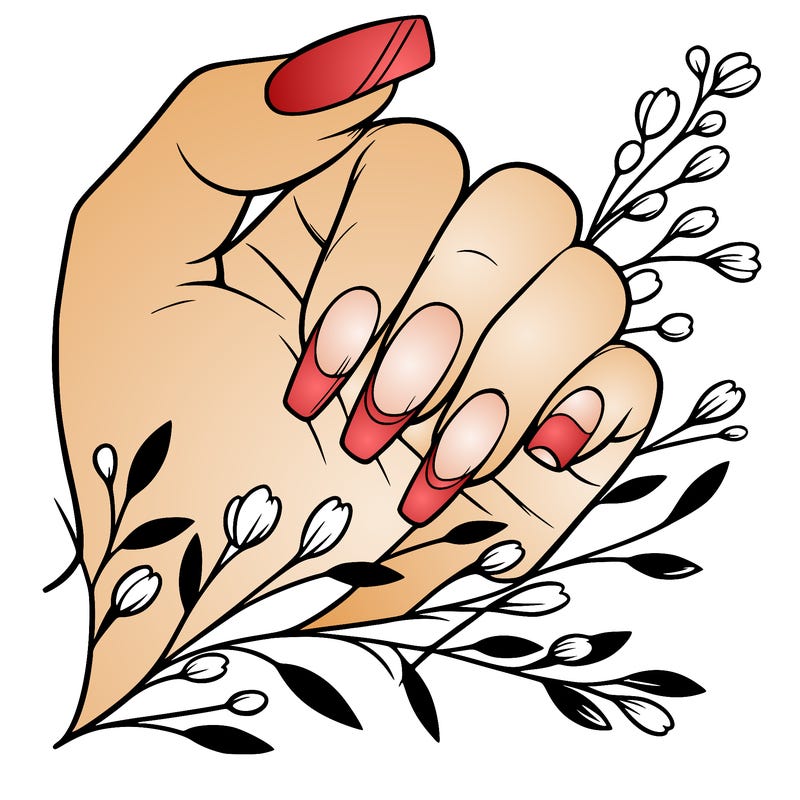 nails with french tip