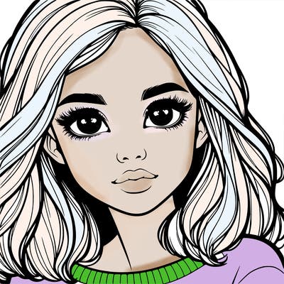 realistic girl whith cute eyes