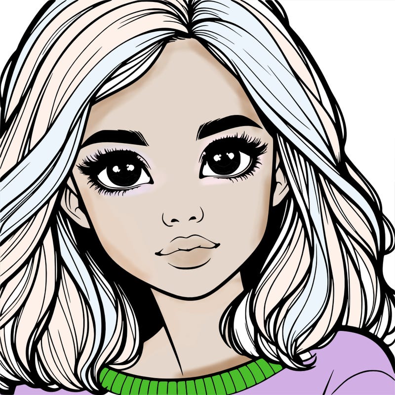 realistic girl whith cute eyes