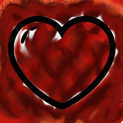 a blank heart