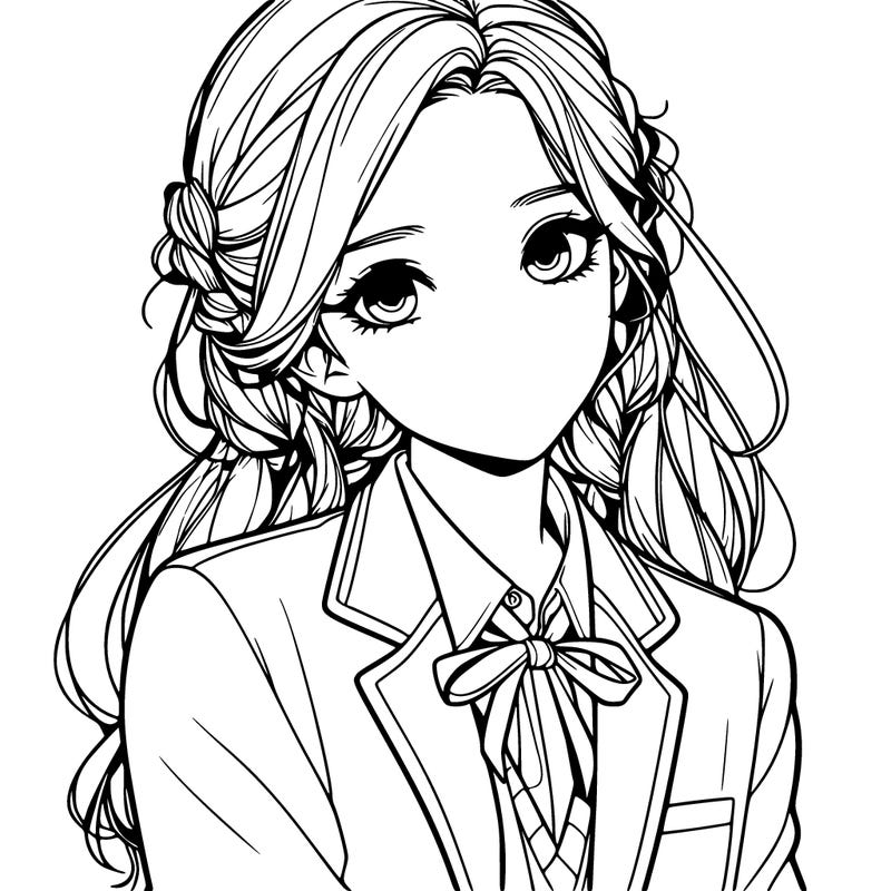 realistic school girl