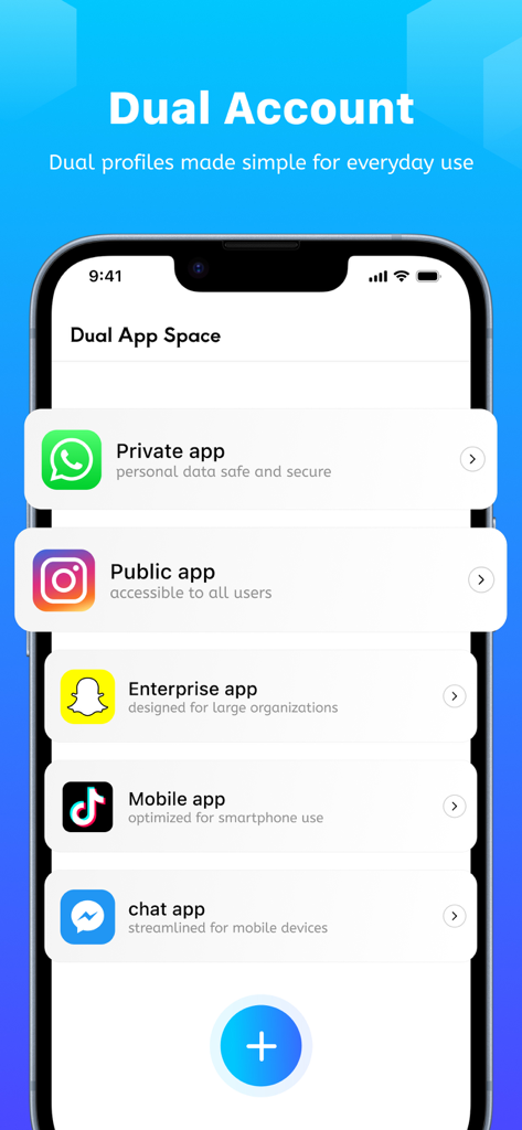 Dual Space ~ Multiple Accounts - Reference App | MWM