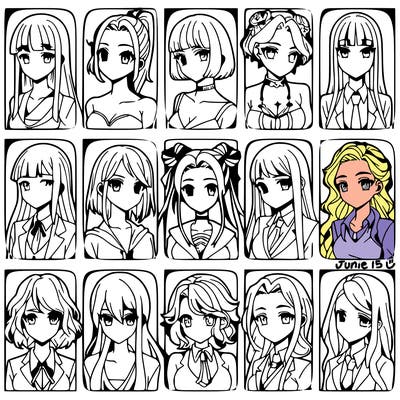 girls that look diffrent anime