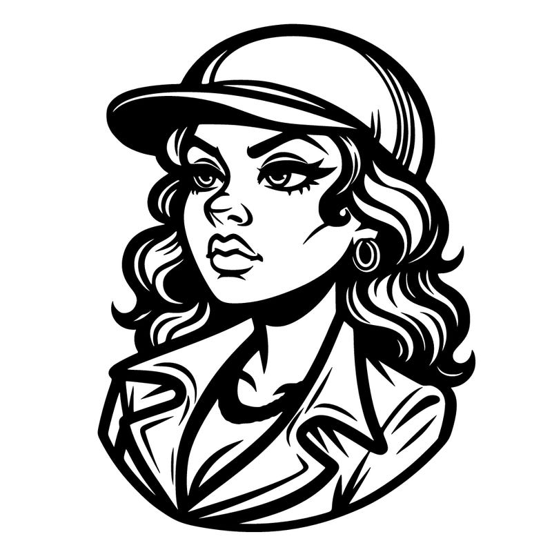 portrait of a gangster woman