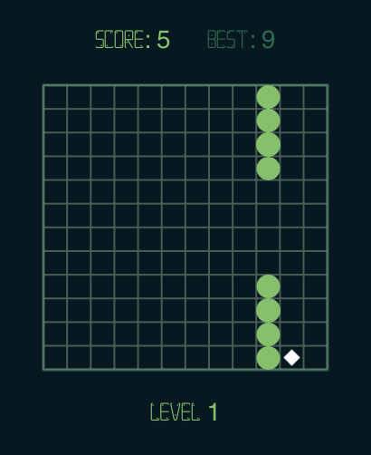Snake Watch Classic - Classic pixel snake game interface for Apple Watch showing level one