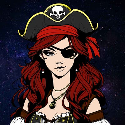 realistic pirate that’s a girl