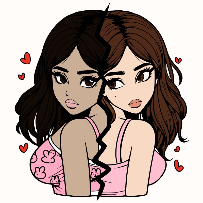 realistic girl split