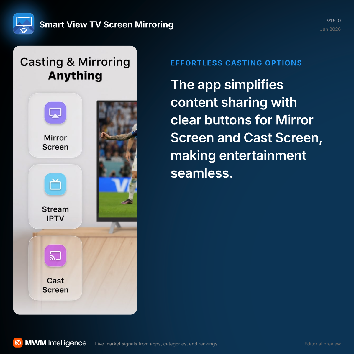 Smart View TV Screen Mirroring - Utilities App | MWM