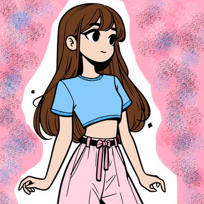 girl in a cute crop top