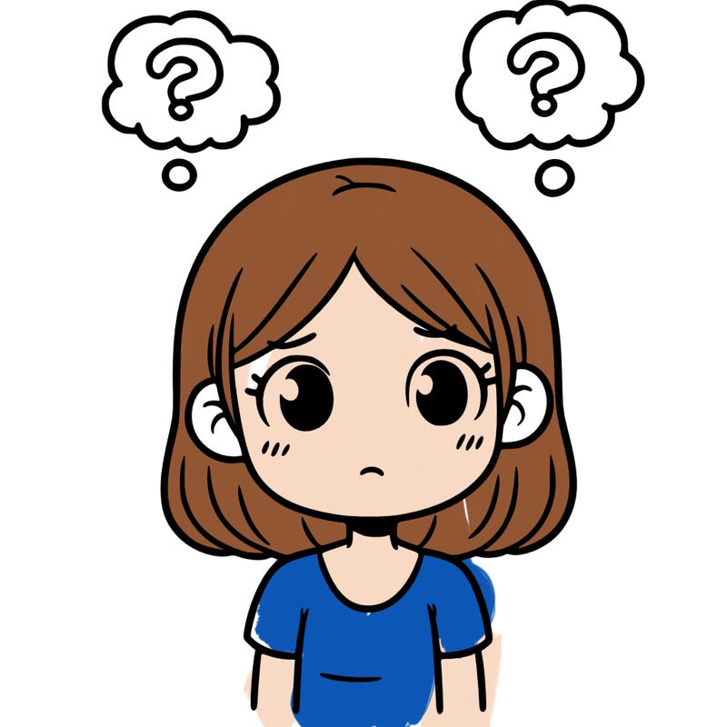 confused thinking girl