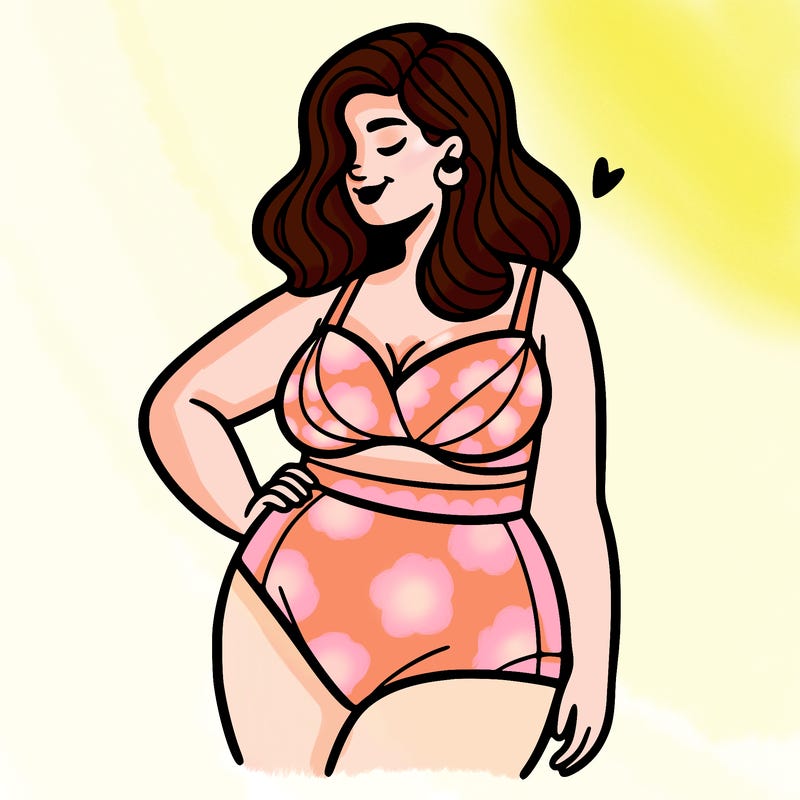 plus size woman bathing suit