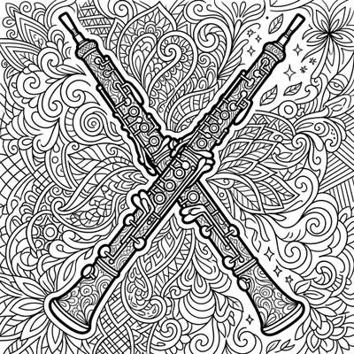 Immerse yourself in the serene world of music and art with this unique Oboe Zentangle coloring page. Designed with seniors in mind, its clear lines and intricate patterns promise a delightful and stimulating creative experience.